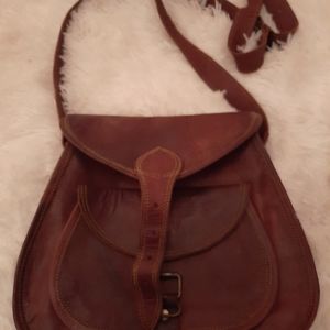 Crossbody leather purse